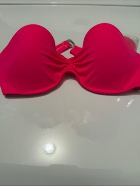 Victoria's Secret Hot Pink Strapless Swim Top